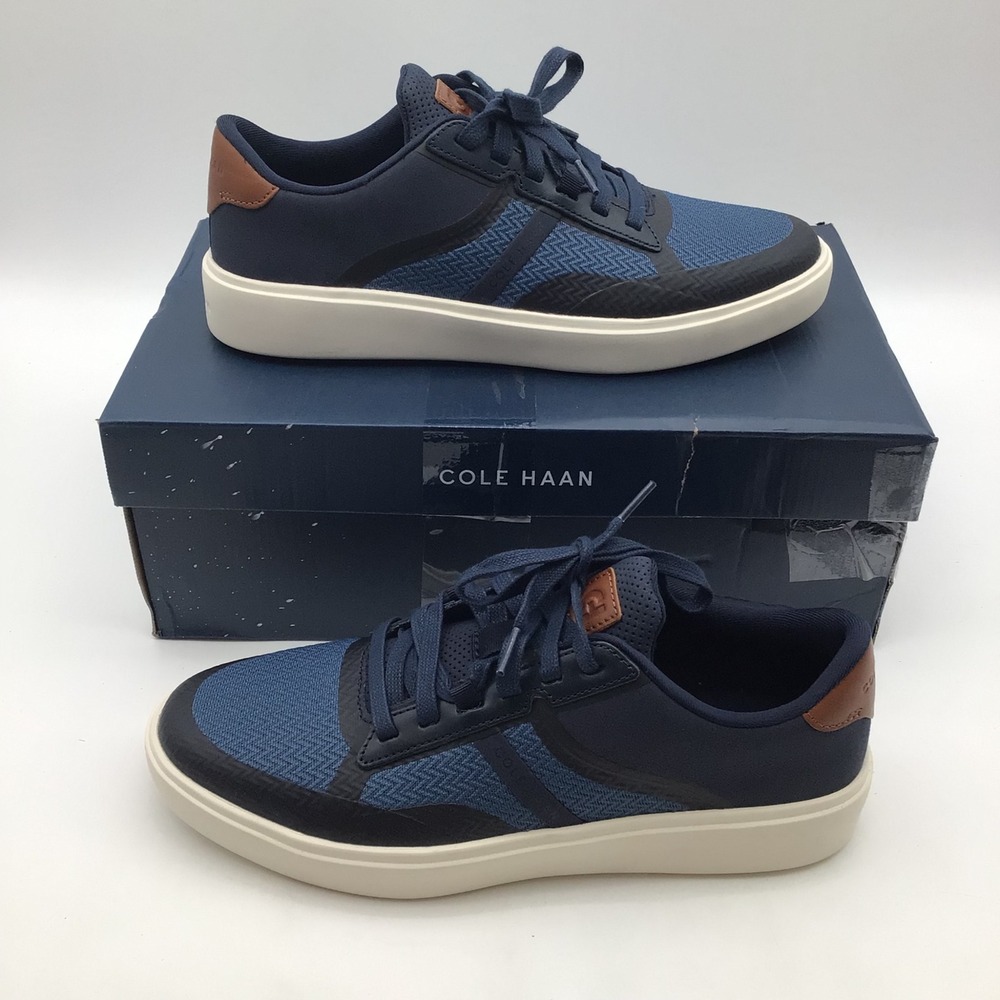 Cole Haan Grand CC‎ Winner Mens Size 9 Blue Ivory Low Top Sneakers C38800 NEW